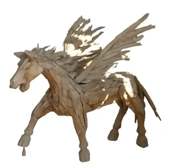 Mythischer Pegasus - Pferd mit Flügeln. Die Flügel sind abnehmbar. Ca. 170cm Länge und 150cm Höhe. 